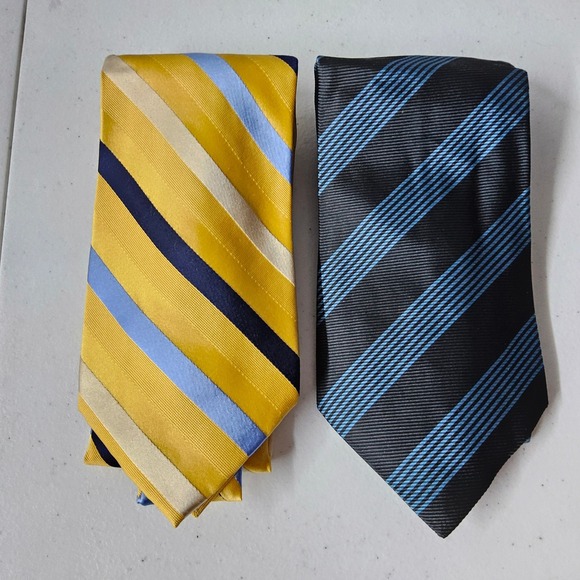Jos. A.‎ Bank Mix Brands Striped Neckties Set of 2 Business Career Fashion - Picture 1 of 8